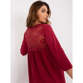 Oblečení a móda Dress-RV-SK-7321.70-burgundy RUE PARIS tmavě červená 3294077