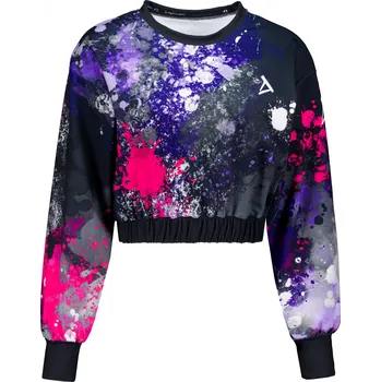 Dámská mikina Dámská funkční cropped mikina premium ALTISPORT VOJ/ALW055MI08 ČERNORŮŽOVÁ XL