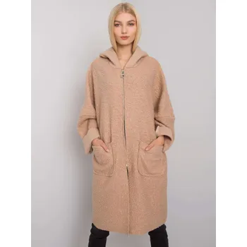 Dámský kabát Coat-TW-PL-BI-21715.63P-beige Och Bella růžová 3292992