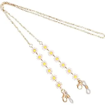 Brýlová obroučka Řetízek na brýle - Sedmikrásky, bílé