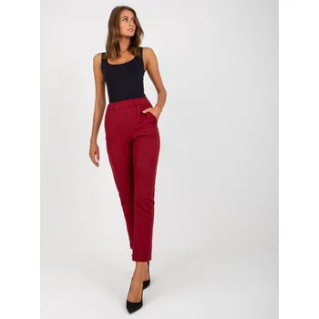 Dámské kalhoty Trousers-LK-SP-506616.84-burgundy LAKERTA tmavě červená 3295321
