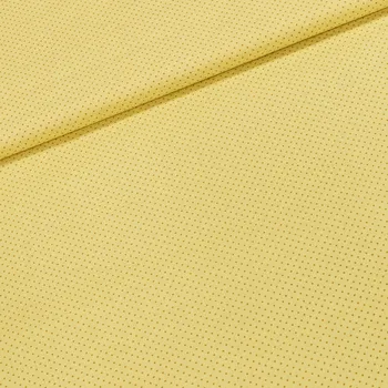 Bavlněné plátno POLO okrový puntík na světle béžové, š.140cm (látka v metráži)