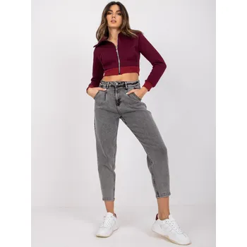 Dámské džíny Trousers jeans-MR-SP-255.56P-dark grey MOONART šedá 3293937