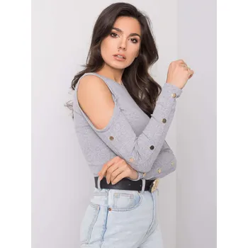 Dámská košile Blouse-RV-BZ-5099-1.07-gray RUE PARIS šedá 3290754