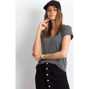 T-shirt-RV-TS-4837.31P-dark grey BASIC Feel Good šedá 3290527