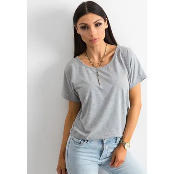 Dámské tričko T-shirt-RV-TS-4693.20-gray BASIC Feel Good šedá 3292120