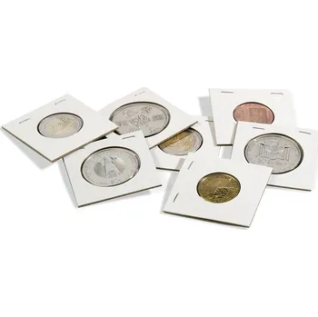 Obal pro sběratelský předmět Papírové rámečky sešívací, na mince do Ø 32,5 mm - 25 kusů v balení