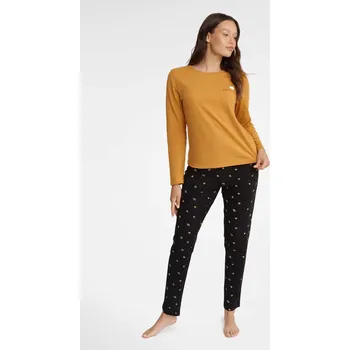 Dámské pyžamo Dámské pyžamo Grind 40932-18X Hořčicová a černá - Henderson Ladies XXL