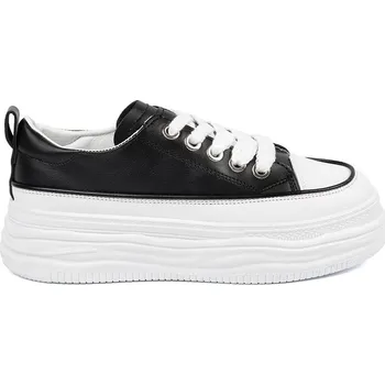 Dámské tenisky Pěkné černobílý tenisky dámské na platformě 40