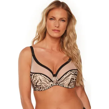 Podprsenka POLOMĚKKÁ PODPRSENKA MIMO JINÉ ART. 1234 béžová a černá 65I