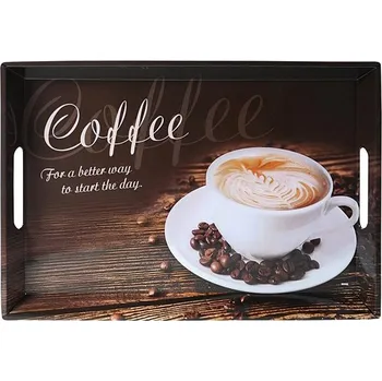 Kesper Servírovací tác motiv káva 50x35cm