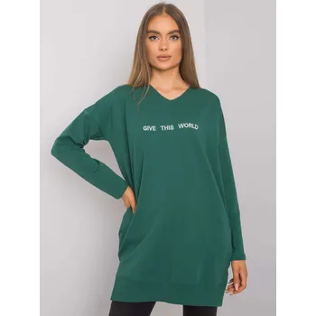 Tunic-RV-TU-7201.43P-dark green RUE PARIS zelená 3294283