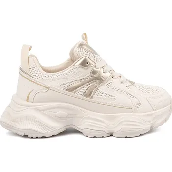 Dámské tenisky Výborné tenisky dámské světle béžové na platformě 39