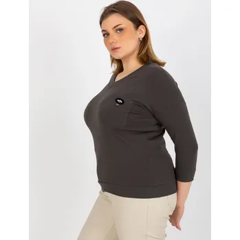 Dámská halenka Blouse-RV-BZ-8475.81-dark khaki RELEVANCE hnědá 3296364