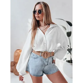 Dámská oversize mušelínová halenka MUSLINEA DStreet šedá 3286447