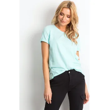 T-shirt-RV-TS-4838.56P-mint BASIC Feel Good tyrkysová 3291003