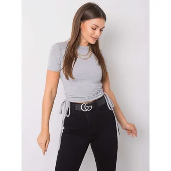 Dámské tričko T-shirt-RV-TS-5949.05-gray BASIC Feel Good šedá 3291023