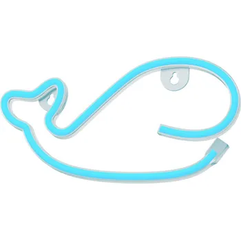 Žárovka Neonové LED světlo WHALE modré Baterie + USB FLNE19 Forever Light