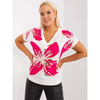 Dámská halenka Blouse-RV-BZ-8627.10P-fuchsia RELEVANCE bílá 3297565