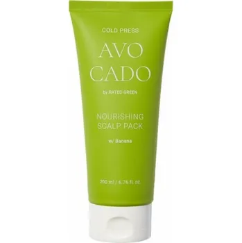 Vlasová regenerace Rated Green Hodnocení Green HODNOCENÍ GREEN_Avokádová výživná kúra na pokožku hlavy s avokádem a banánem 200 ml