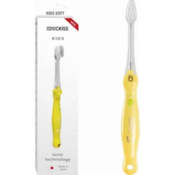 Masážní přístroj NoName IONICKISS Kids - Žlutý zubní kartáček