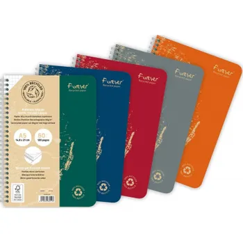 Blok kroužkový Clairefontaine forever A5 - čtvereček / 60 listů / mix barev