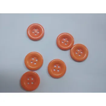 Knoflík Knoflík čtyřdírkový plastový 20 mm Barva: oranžový