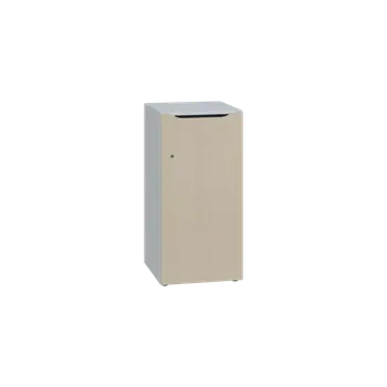 Šatní skříň DOMINOU 21 úložná skříň 1-boxová, 917x450x400 mm, korpus bílý, dvířka bříza světlá