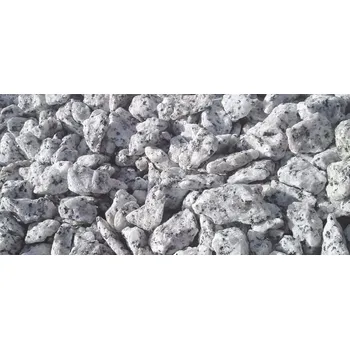 Přírodní kámen OK Žula drcená pepř a sůl 8-16 šedo-bílá