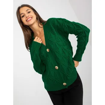 Dámský svetr Sweater-LC-SW-8035.06X-dark green RUE PARIS zelená 3295411