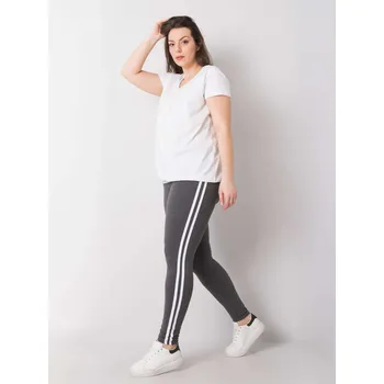 Dámské legíny Leggings-RV-LG-6302.53-dark gray BASIC Feel Good šedá 3291341