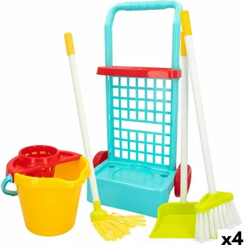plyšák Vozík na úklid s doplňky Colorbaby My Home 30,5 x 55,5 x 19,5 cm