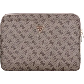 brašna na notebook Guess PU 4G Triangle Logo Obal pro Notebook 14" - hnědá