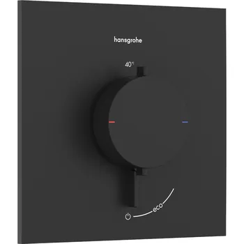 Vodovodní baterie Hansgrohe Ecostat Comfort E sprchová baterie pod omítku s termostatem černá 33710670