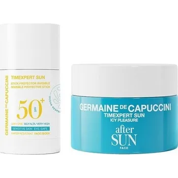 Opalování Germaine de Capuccini Timexpert Sun Set - Ochranná tyčinka SPF50 25 ml + regenerační pleťový krém po opalování 50 ml Dárková sada