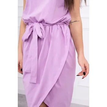 Dámské šaty Šaty s obálkovým spodním dílem ve fialové barvě UNI