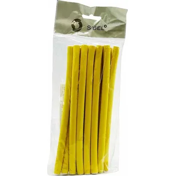 Sibel Flexi Mousse Curlers Short Yellow 18 cm x 10 mm 12 ks