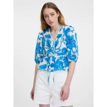 Dámská halenka Modrá dámská vzorovaná halenka ORSAY - Dámské Orsay světle modrá 3333016