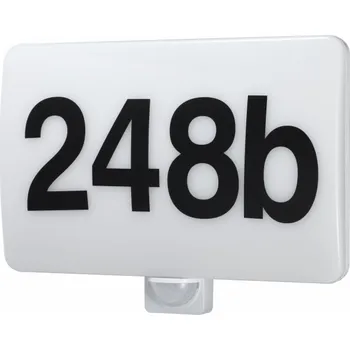 Nástěnné svítidlo Maclean Nástěnná lampa LED lampa Maclean, číslo popisné, senzor soumraku a pohybu, stmívatelná, 20W, IP65, neutrální barva (4000K), 1600lm, MCE466 W