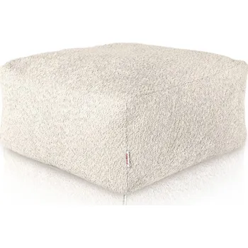 Taburet Podnožka Boucle bílá kostka