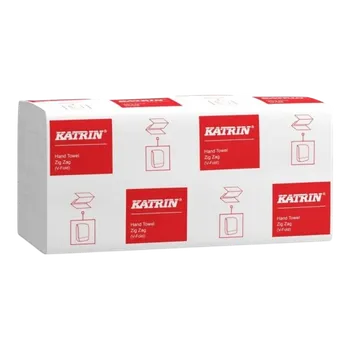 Papírový ručník Papírový ručník skládaný Katrin, 1vr, bílý, 5000 ručníků/karton (36230)