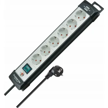 Prodlužovací kabel Brennenstuhl Brennenstuhl Steckdoseneiste Premium-Line 8x sw/grau 3m