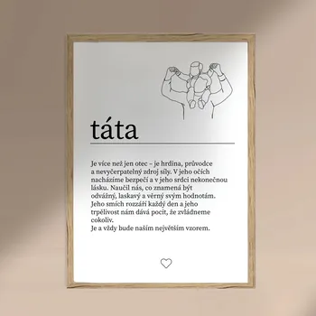 Plakát Plakát TÁTA Velikost: A4, Barva rámu: bez rámu