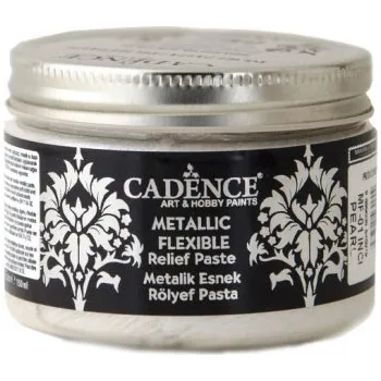 Speciální výtvarná barva Metalická flexibilní pasta Cadence Metallic flexible paste 150 ml - pearl perleťová -