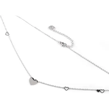 Náhrdelník Náhrdelník z nerezové oceli srdce - 1 stříbrná
