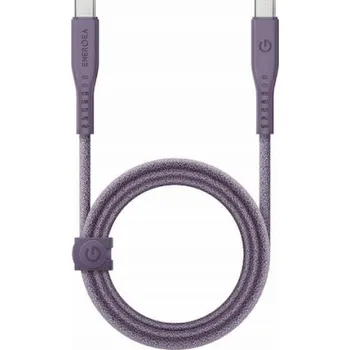 Datový kabel Energea USB kabel USB-C - USB-C 1,5 m fialový
