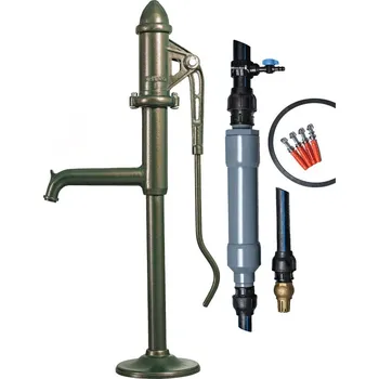 Čerpadlo proStudnu Ruční pumpa Standard II REPAS, ZELENO-STŘÍBRNÁ, KOMPLET S MONTÁŽÍ 1. Zvolte barvu pumpy: ZELENO-STŘÍBRNÁ, 2. Zvolte hloubku studny: 3 m