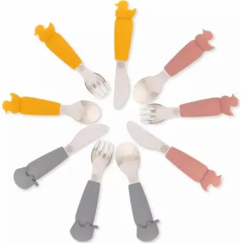 Příbor ECO RASCALS ECORASCALS Sada příborů ve tvaru slona, tyrkysová, jedna velikost