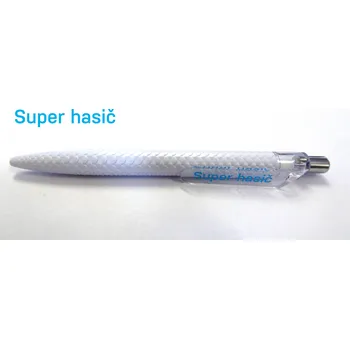 Propiska s textem, bílá, "Super hasič", 1ks