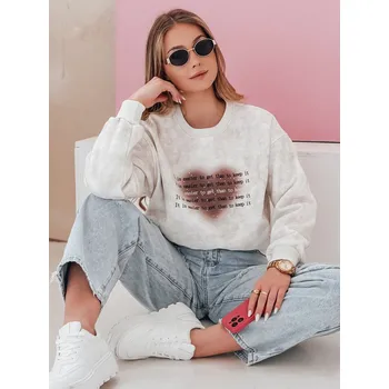 Dámská mikina Dámská oversize mikina ty-dye srdce DESSER DStreet šedá 3283604